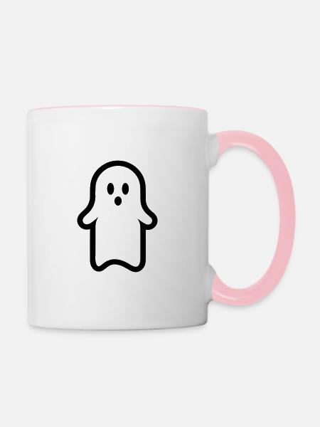 Geist - Tasse zweifarbig - Weiß/Pink