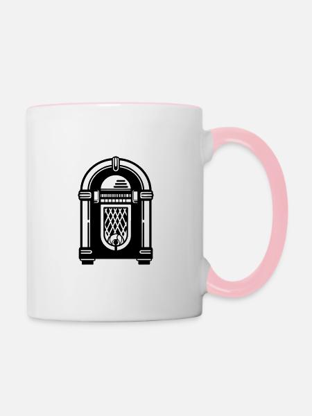 Jukebox - Tasse zweifarbig - Weiß/Pink