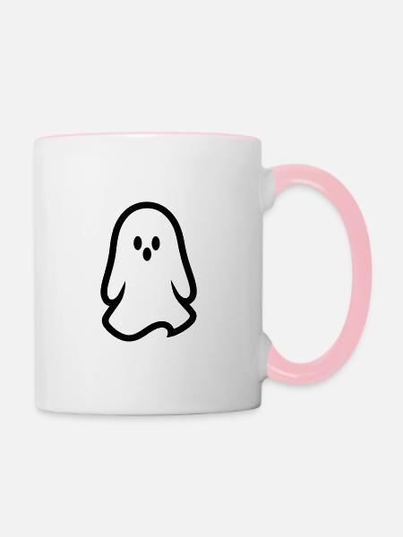 Geist - Tasse zweifarbig - Weiß/Pink