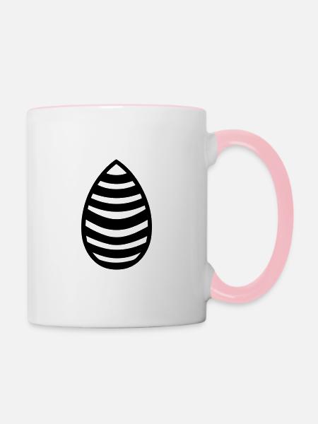 Osterei - Tasse zweifarbig - Weiß/Pink