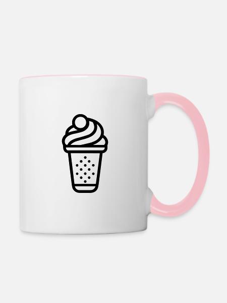 Eisbecher - Tasse zweifarbig - Weiß/Pink