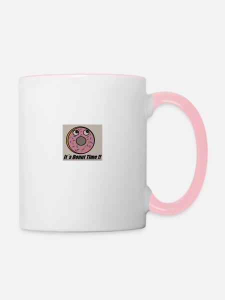 The Donut time - Tasse zweifarbig - Weiß/Pink