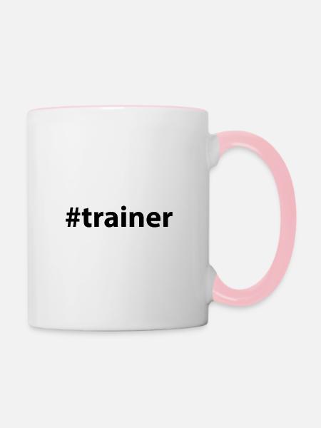 # trainer - Tasse zweifarbig - Weiß/Pink