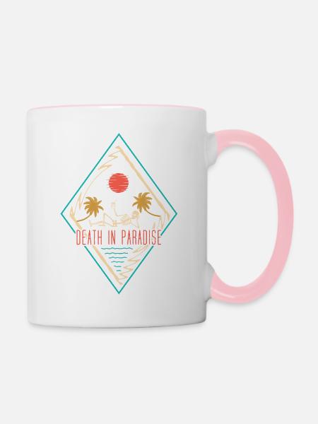 Death in Paradise - Tasse zweifarbig - Weiß/Pink