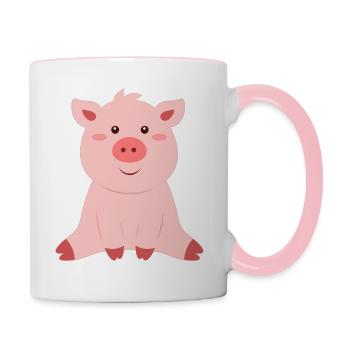 Baby Pig Piglet Piglet - Contrasting Mug - white/pink - Right