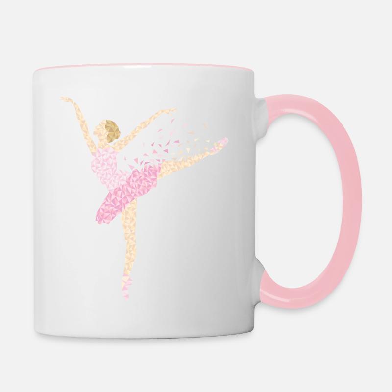 Dancing ballerina - Contrasting Mug - white/pink