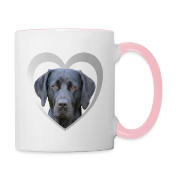 I Love my Labrador - Labrador Hunde - Tasse zweifarbig - Weiß/Pink - Rechts