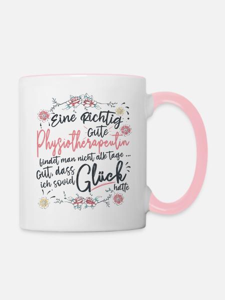 Physiotherapeutin - Tasse zweifarbig - Weiß/Pink