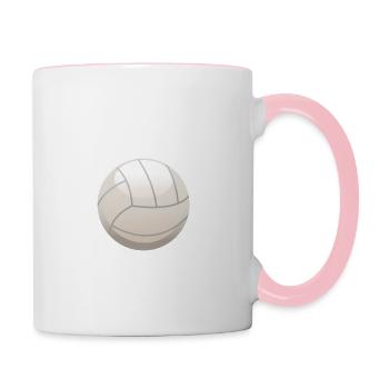 Je peux pas j'ai volley - Mug contrasté - blanc/rose - Droite