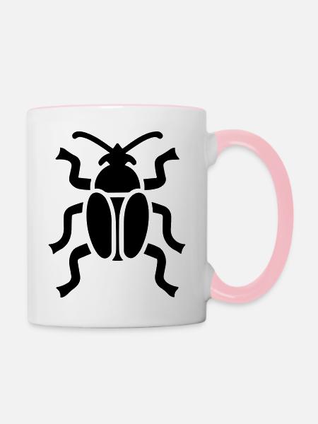 scarabée - Tasse zweifarbig - Weiß/Pink