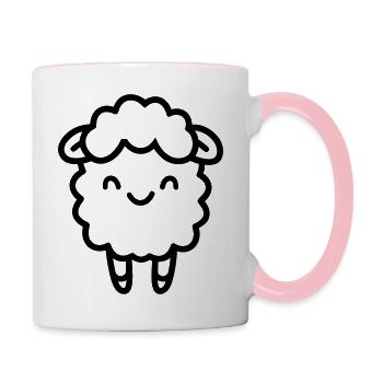 sheep - Contrasting Mug - white/pink - Right