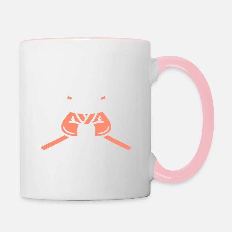 IAIDO - Mug contrasté - blanc/rose