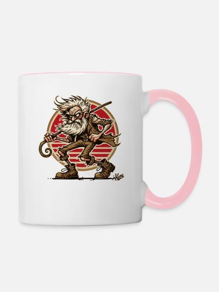 cooler schlechte Laune Opa - Tasse zweifarbig - Weiß/Pink
