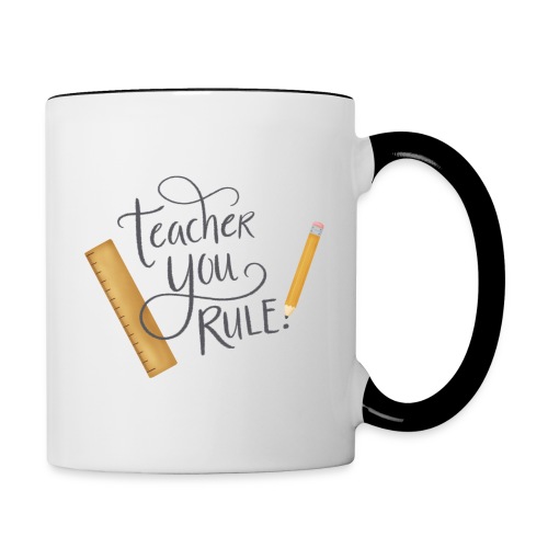 Teacher you rule - Tvåfärgad mugg