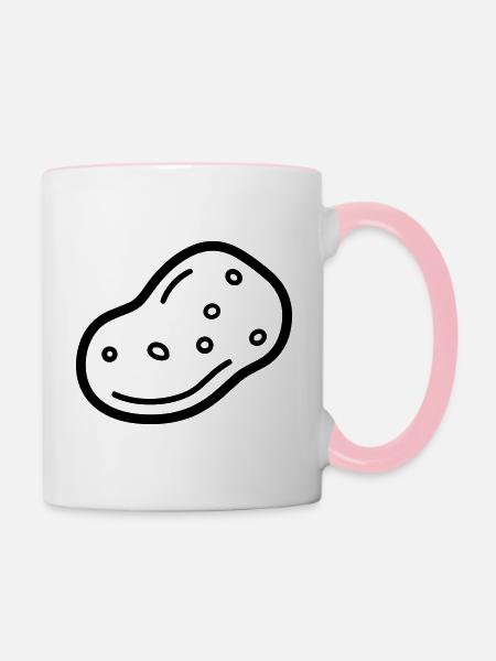 Kartoffel - Tasse zweifarbig - Weiß/Pink