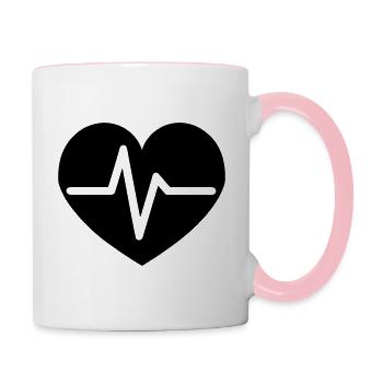 heartbeat - Contrasting Mug - white/pink - Right
