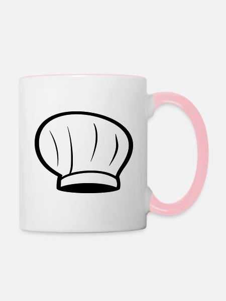 Küchenchef - Tasse zweifarbig - Weiß/Pink