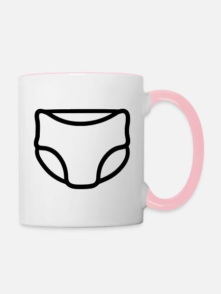Schicht - Tasse zweifarbig - Weiß/Pink