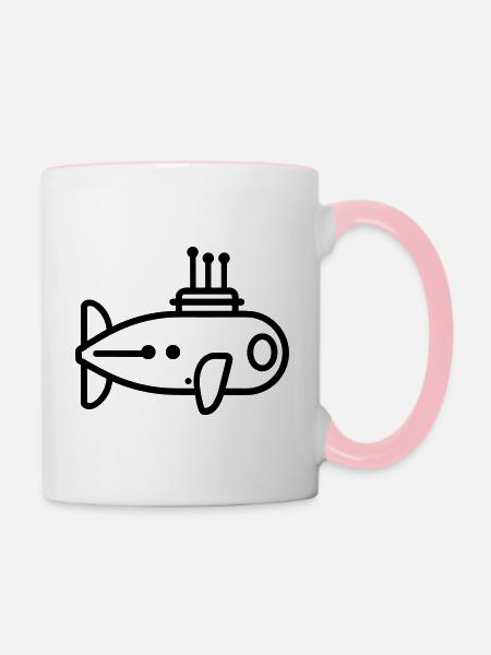 U-Boot-Boot - Tasse zweifarbig - Weiß/Pink