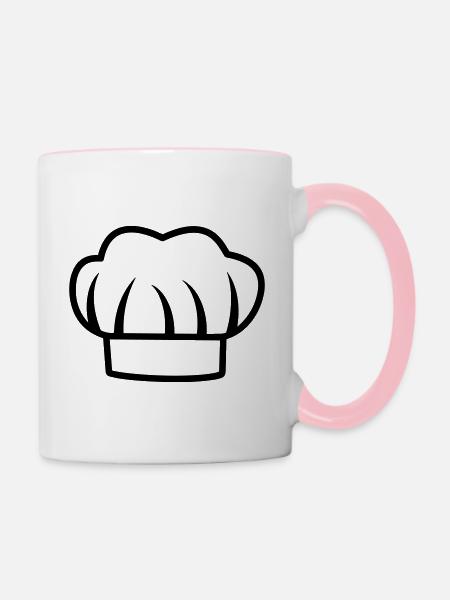 Küchenchef - Tasse zweifarbig - Weiß/Pink
