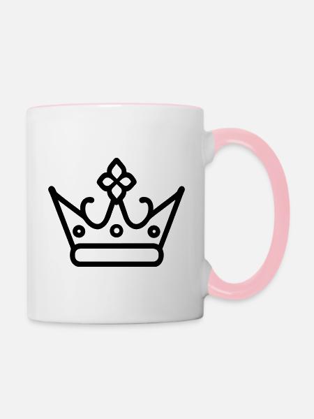Diadem - Tasse zweifarbig - Weiß/Pink