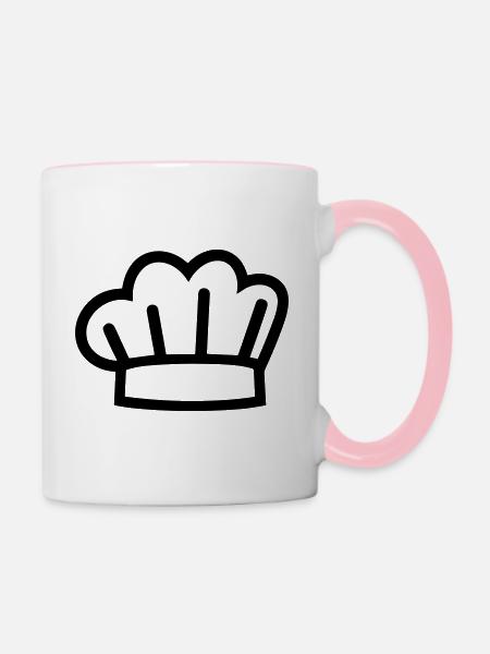 Küchenchef - Tasse zweifarbig - Weiß/Pink