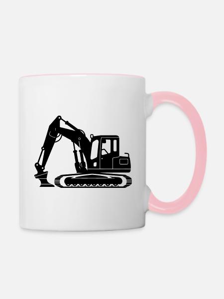 Schäler - Tasse zweifarbig - Weiß/Pink