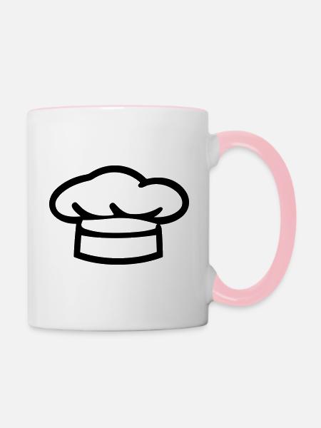 Küchenchef - Tasse zweifarbig - Weiß/Pink