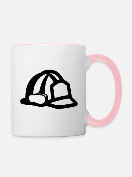 Feuerwehrmann - Tasse zweifarbig - Weiß/Pink