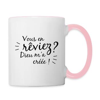 VOUS EN REVIEZ - Mug contrasté - blanc/rose - Droite