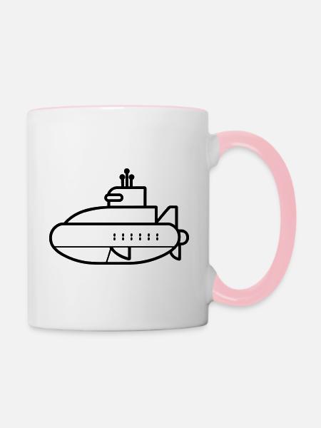 U-Boot-Boot - Tasse zweifarbig - Weiß/Pink