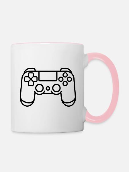 Controller für Videospiele - Tasse zweifarbig - Weiß/Pink