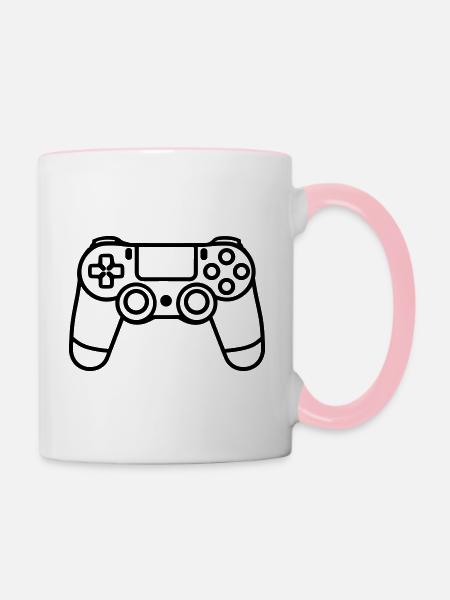 Videospiel-Controller - Tasse zweifarbig - Weiß/Pink