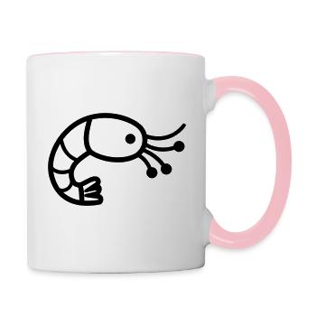 Garnele - Tasse zweifarbig - Weiß/Pink - Rechts