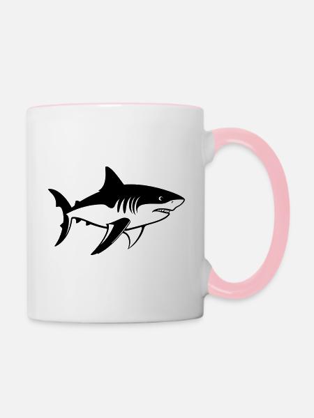 Hai - Tasse zweifarbig - Weiß/Pink