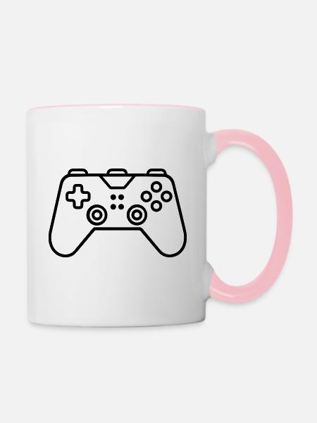 Controller für Videospiele - Tasse zweifarbig - Weiß/Pink