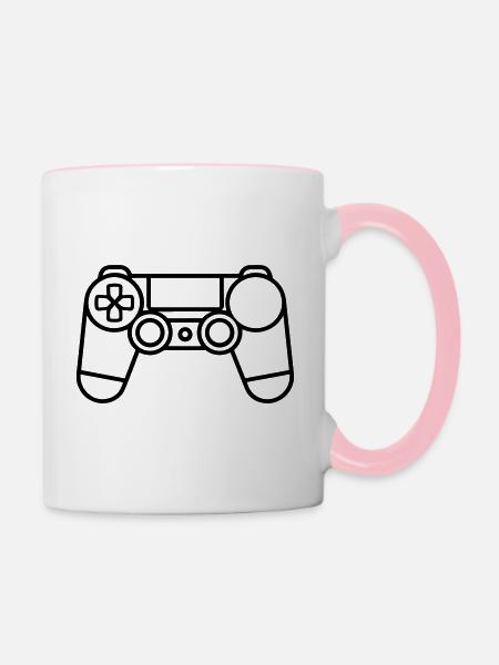 Videospiel-Controller - Tasse zweifarbig - Weiß/Pink