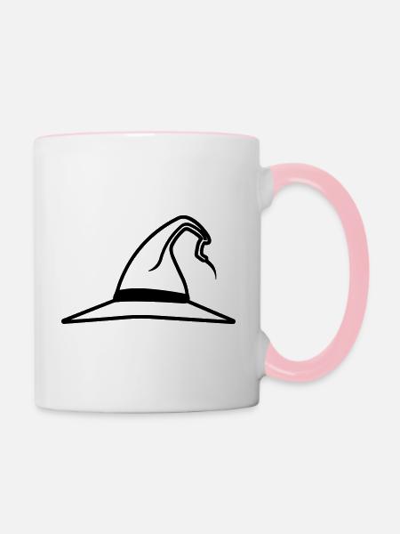 Magischer Hut - Tasse zweifarbig - Weiß/Pink