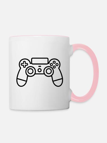 Controller für Videospiele - Tasse zweifarbig - Weiß/Pink