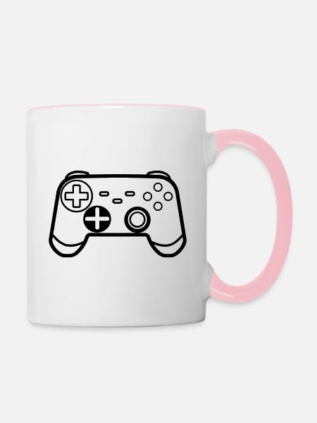 Controller für Videospiele - Tasse zweifarbig - Weiß/Pink