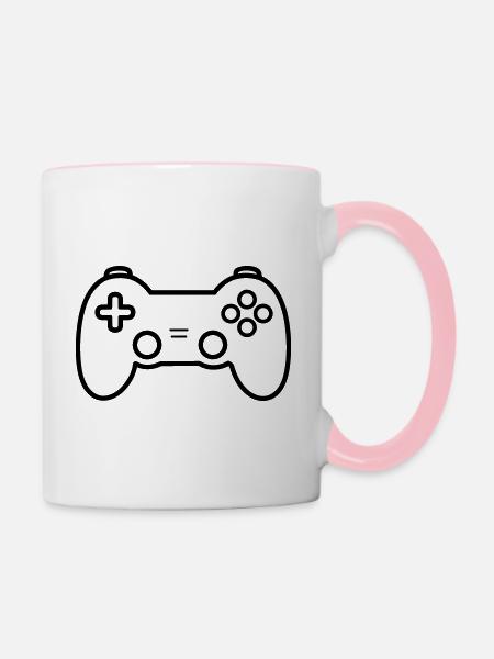Controller für Videospiele - Tasse zweifarbig - Weiß/Pink
