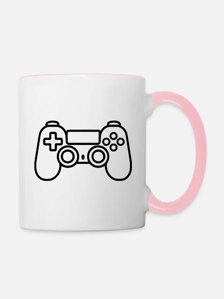 Controller für Videospiele - Tasse zweifarbig - Weiß/Pink