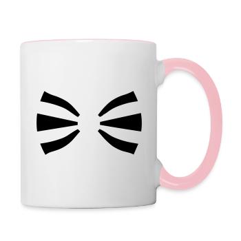 Binden - Tasse zweifarbig - Weiß/Pink - Rechts