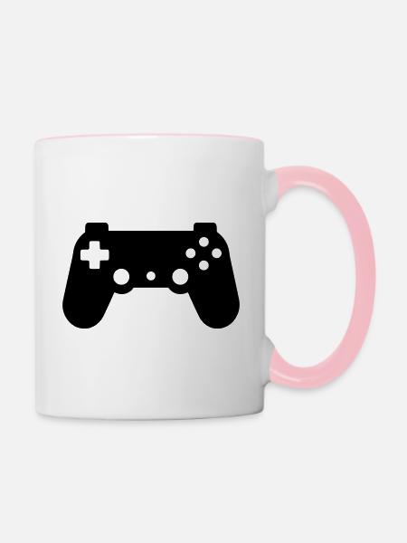 Controller für Videospiele - Tasse zweifarbig - Weiß/Pink