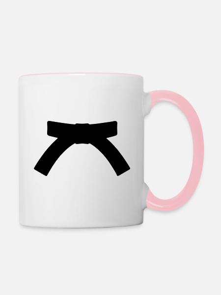 Gürtel - Tasse zweifarbig - Weiß/Pink
