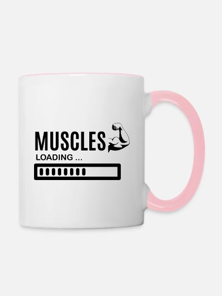 T Shirt Desings - Tasse zweifarbig - Weiß/Pink