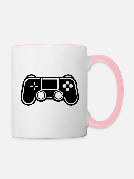 Controller für Videospiele - Tasse zweifarbig - Weiß/Pink