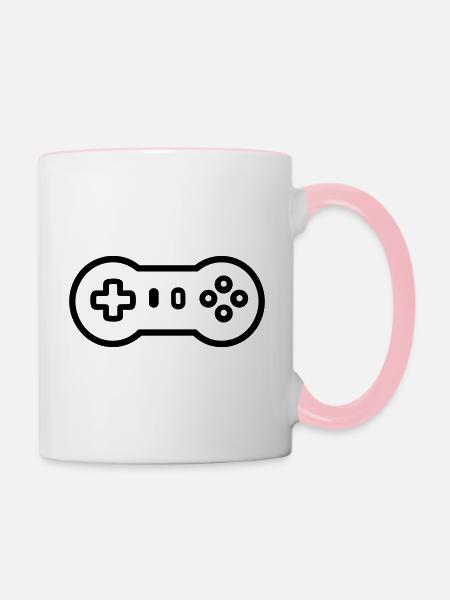 Videospiel-Controller - Tasse zweifarbig - Weiß/Pink