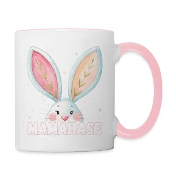 Mama Bunny Mama Pet Name - Contrasting Mug - white/pink - Right