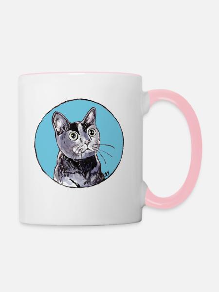 So Shiny - Blue Kitty Ball - Tasse zweifarbig - Weiß/Pink